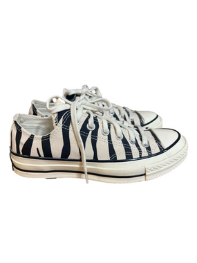 Converse Black & Cream Zebra Stripe Low Top Sneakers